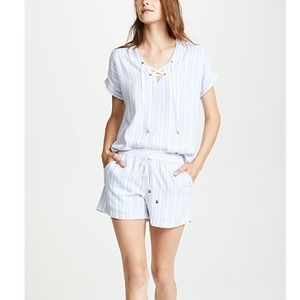 RAILS JERI BLUE WHITE HOLLAND STRIPES SHIRT SIZE M